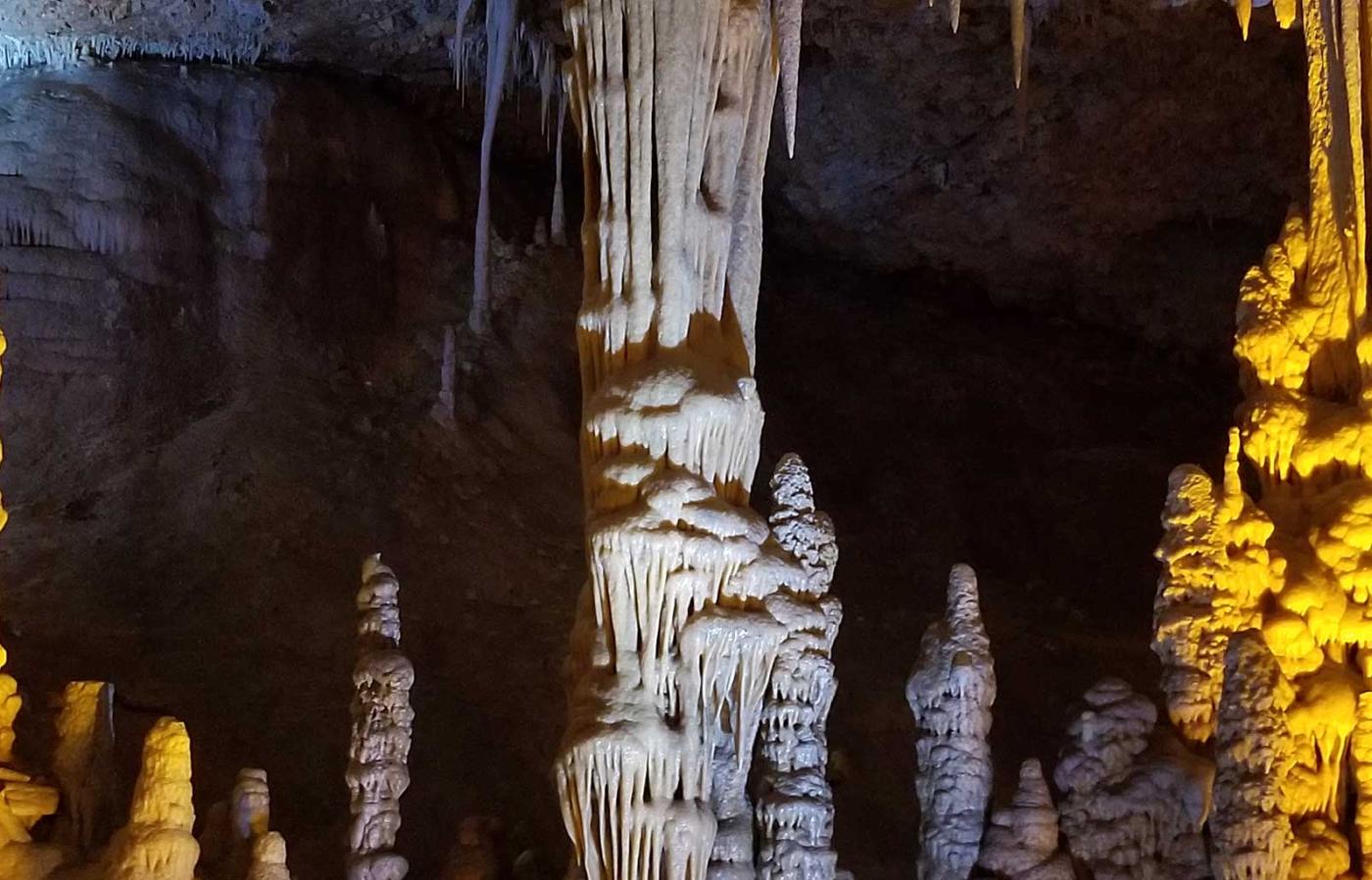 stalactites in a cave