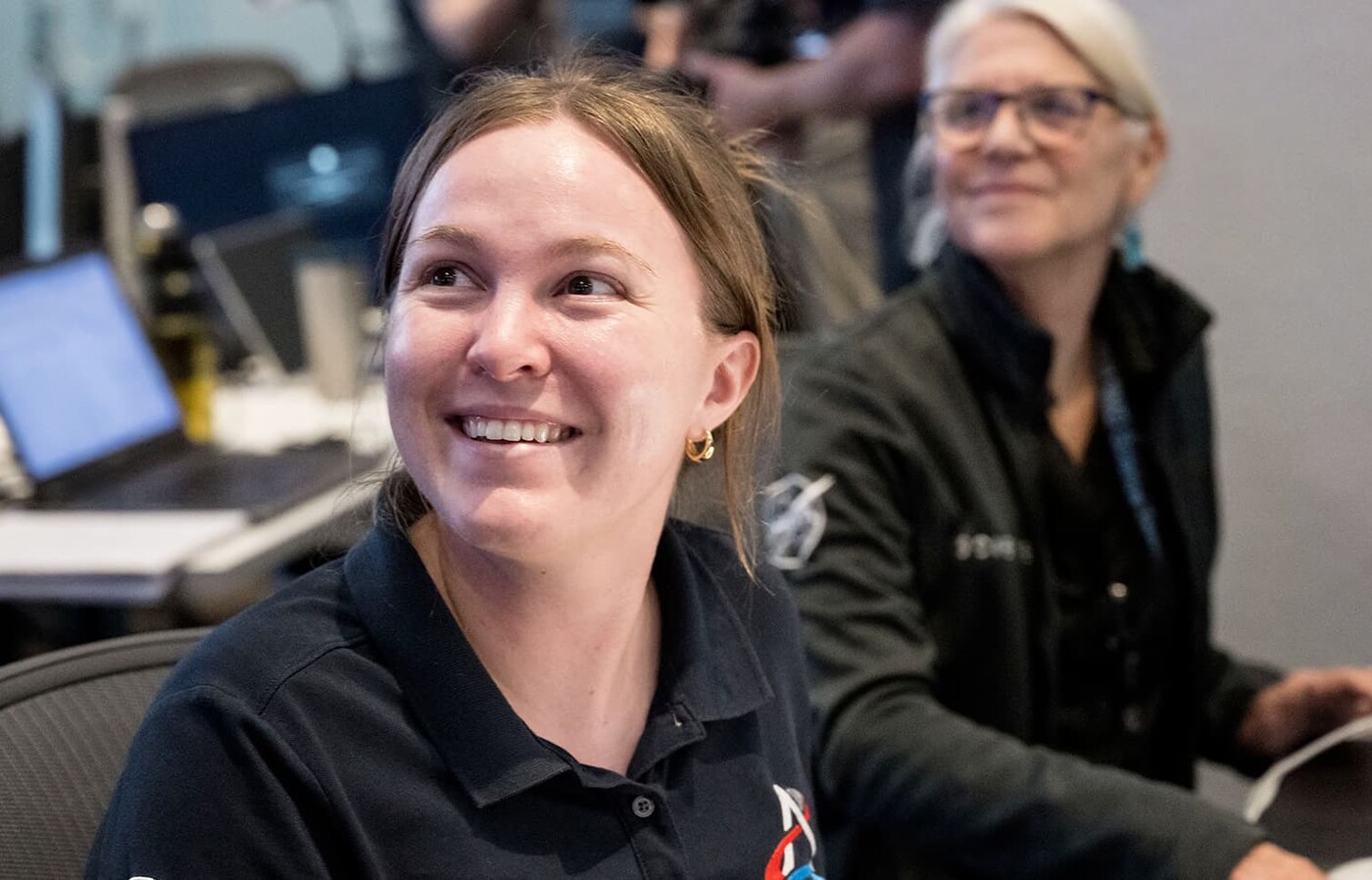 Sara Schmidt at NASA Mission Control