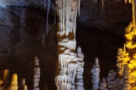 stalactites in a cave