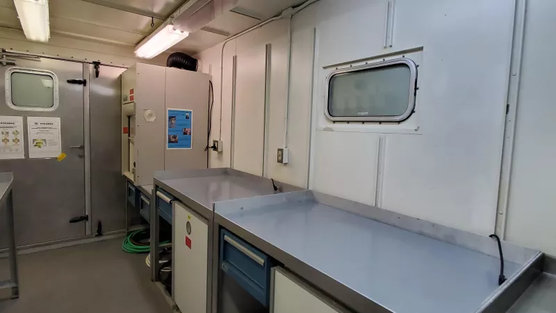Second interior view of the GP-1 van
