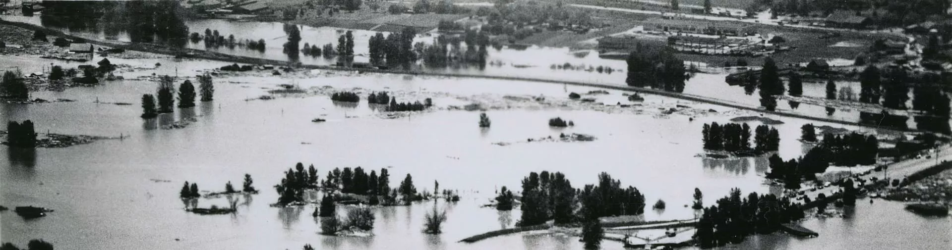 flooded town