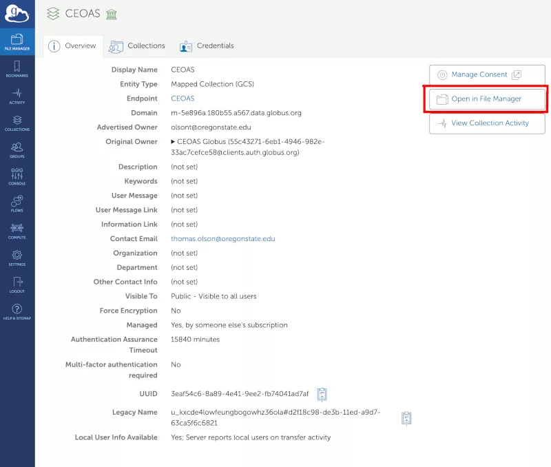 CEOAS Filemanager