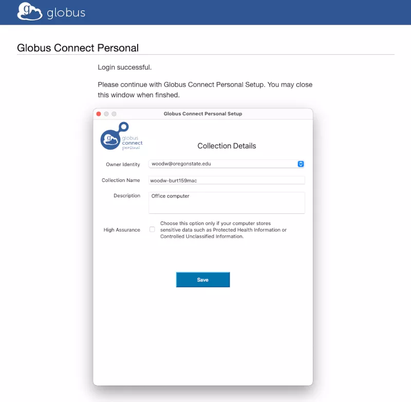 Globus Personal Connect
