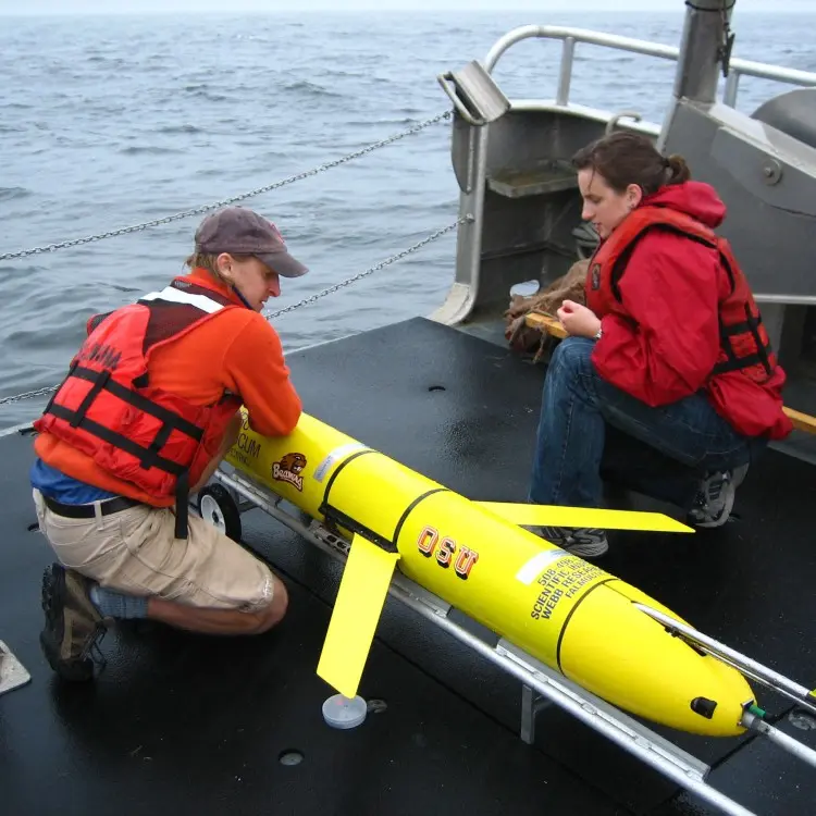 A student learns how to launch a glider