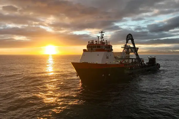 ship at sunrise
