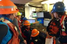 students on a research vessel